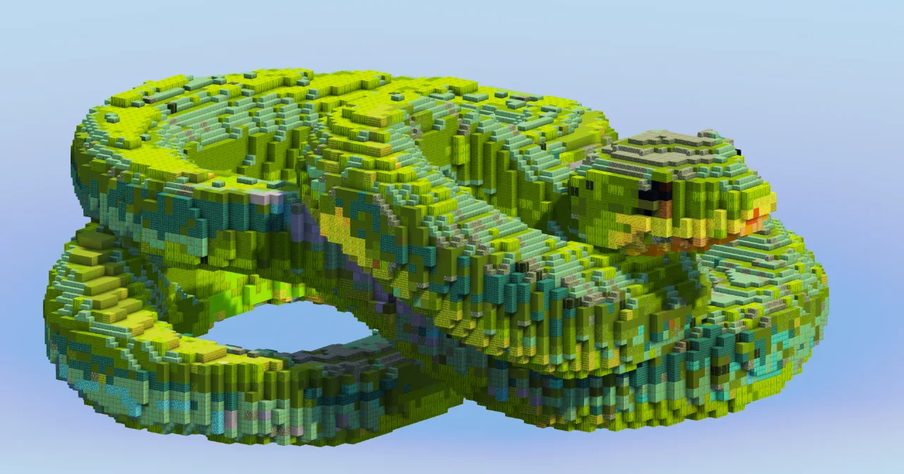 Green Snake — Minecraft Build by LeonisBuilds
