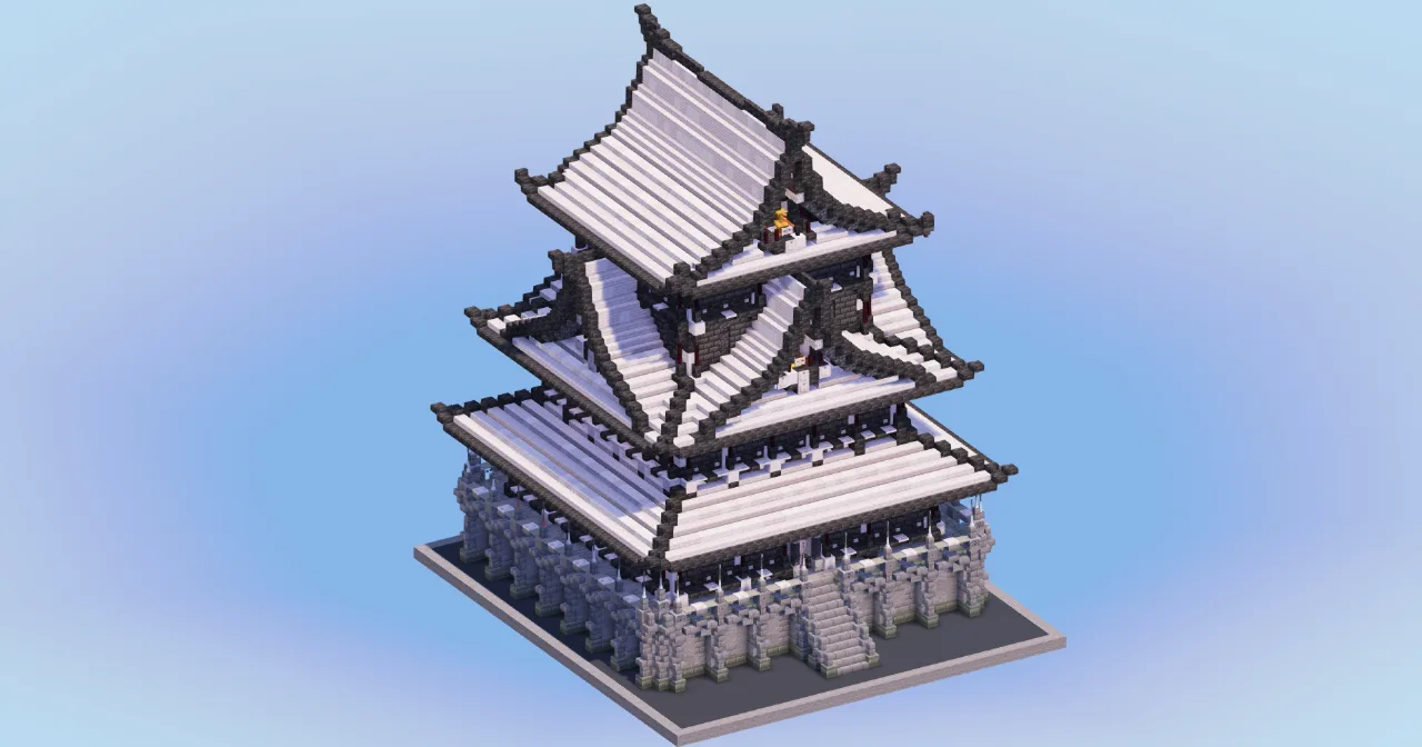 Pale Oak Japanese Castle — Minecraft Build by LeonisBuilds