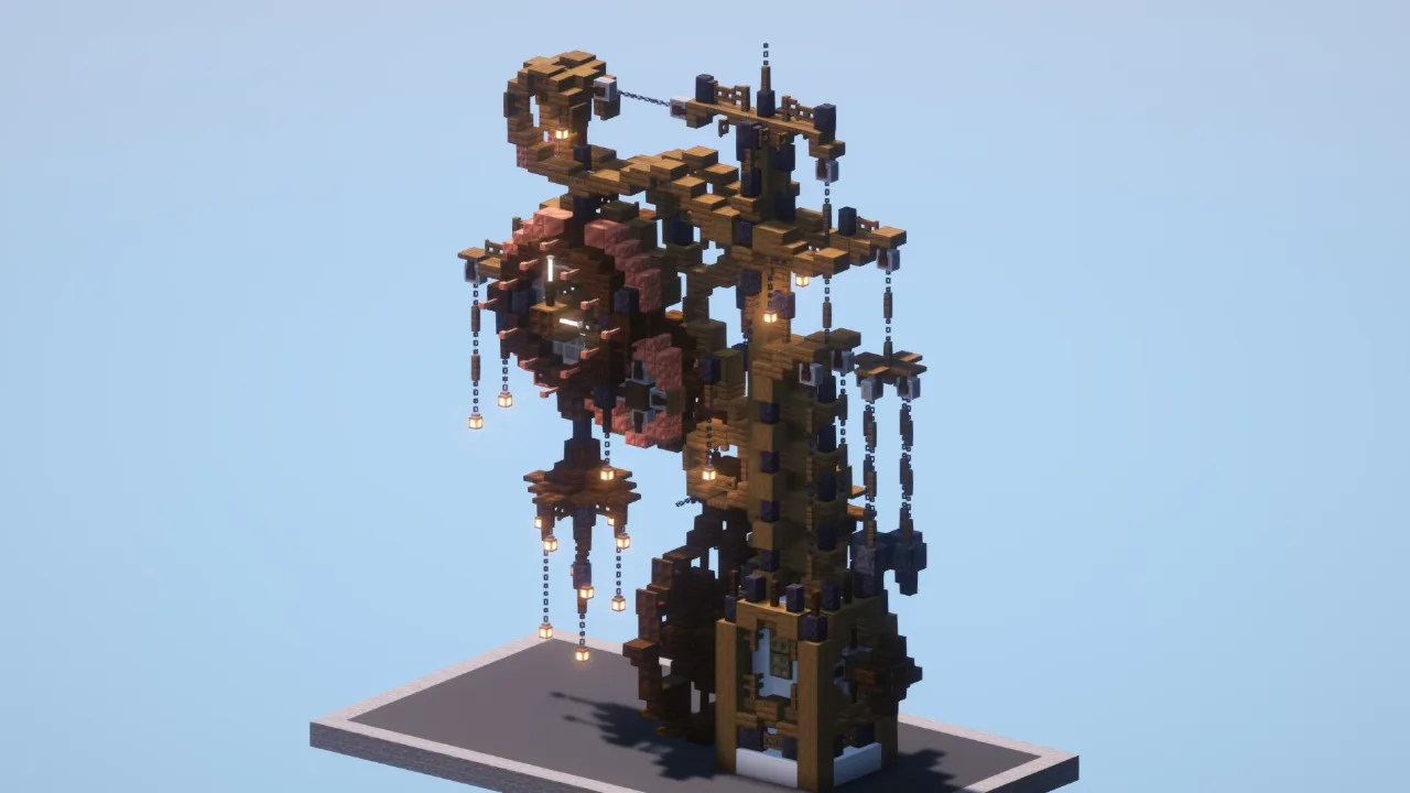 Steampunk Clock — Minecraft Build by LeonisBuilds