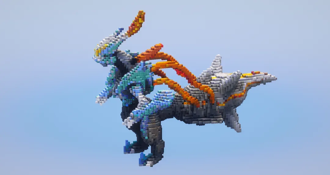 White Kyurem — Minecraft Build by LeonisBuilds