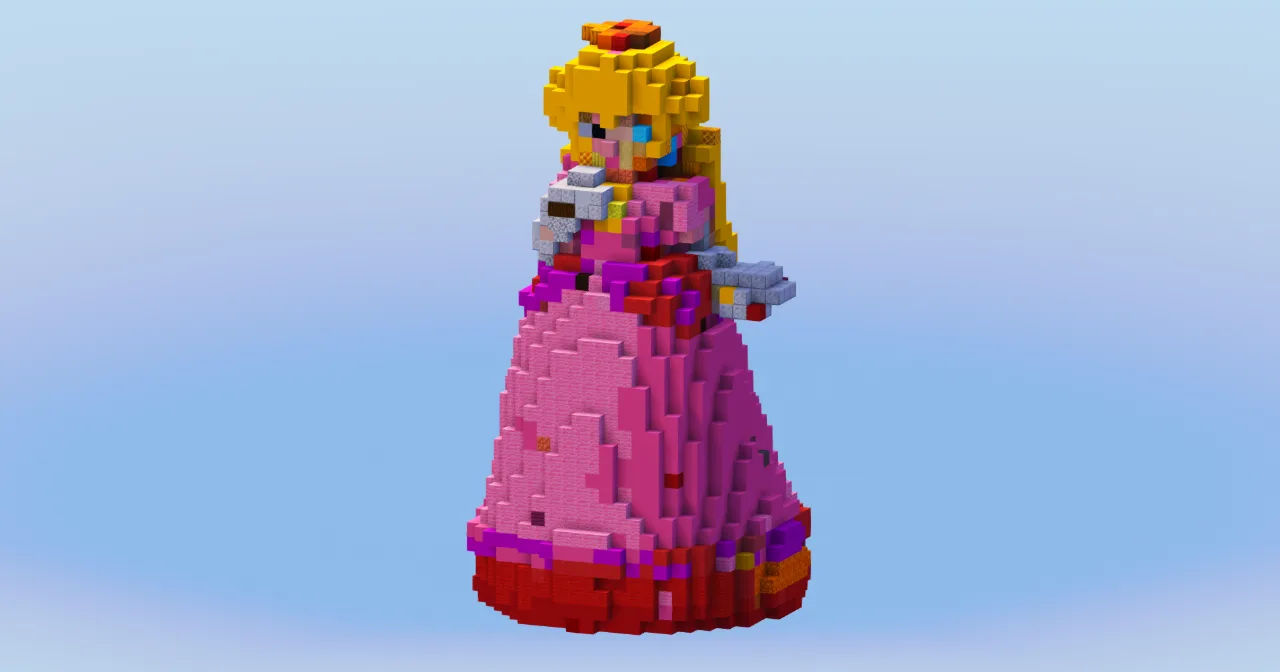 Peach from Super Mario — Minecraft Build by LeonisBuilds