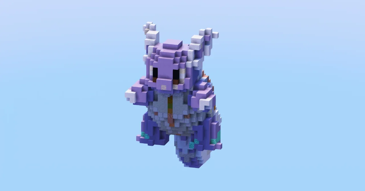 Wartortle from Pokemon — Minecraft Build by LeonisBuilds