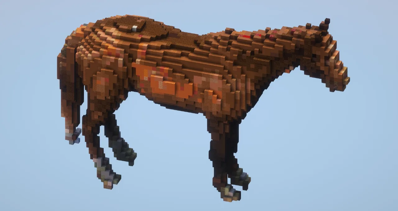 Brown Horse — Minecraft Build by LeonisBuilds