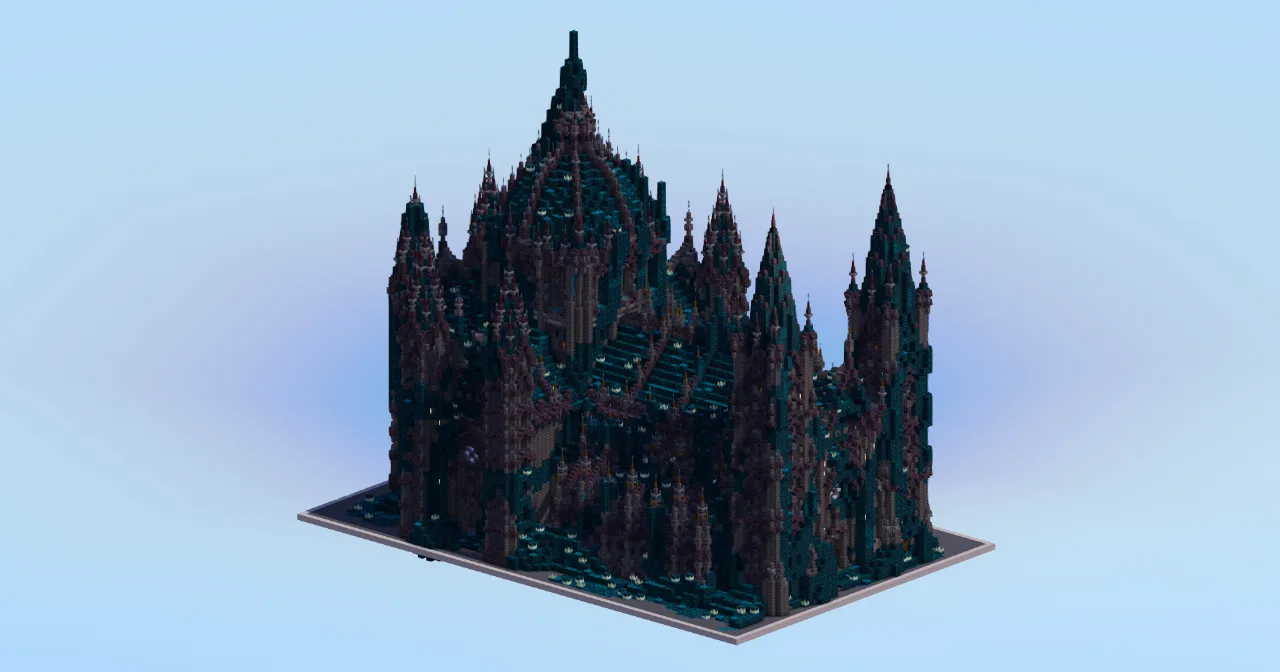 Deep Dark Gothic Cathedral v2 — Minecraft Build by LeonisBuilds
