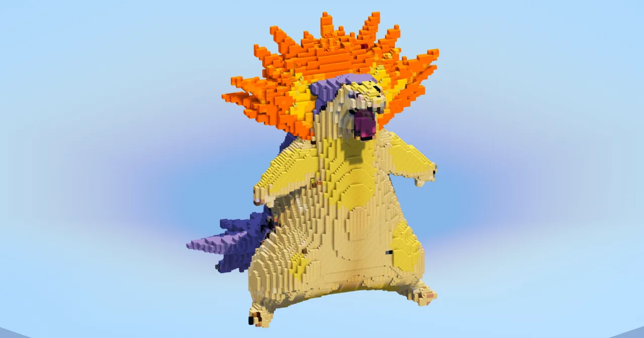 Typhlosion — Minecraft Build by LeonisBuilds