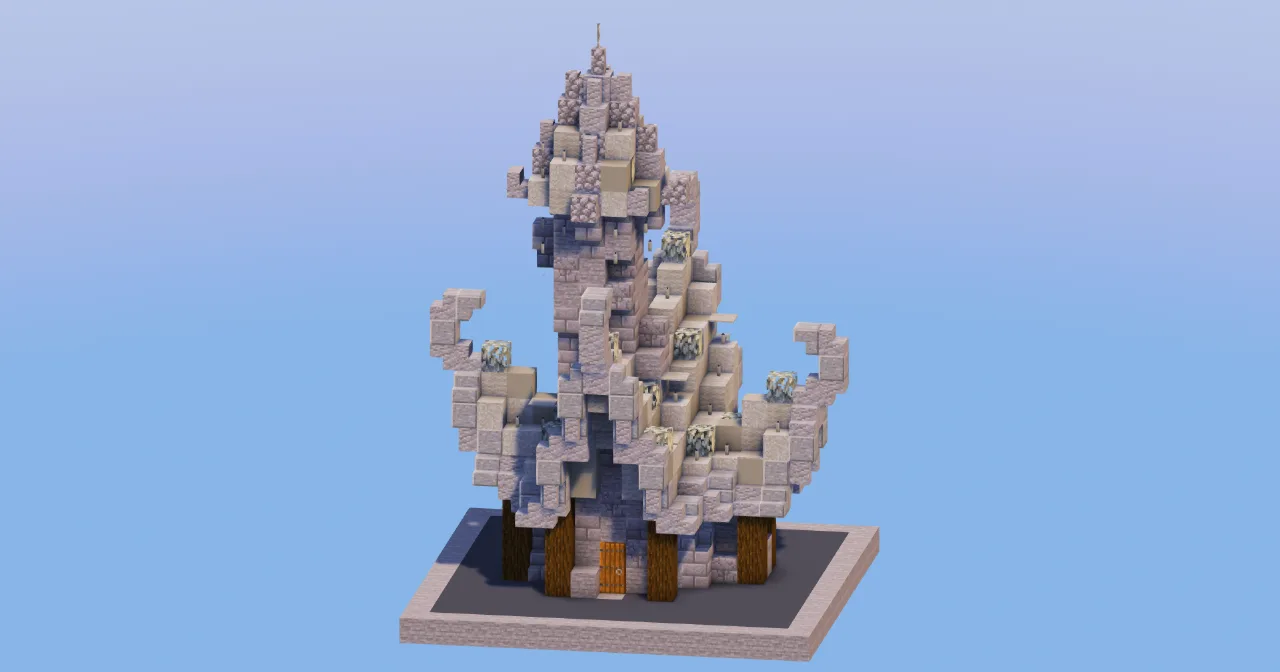 Light Gray Medieval Fantasy House 1 — Minecraft Build by LeonisBuilds