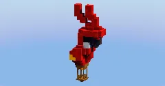 Red Parrot Hot Air Balloon — Minecraft Build by LeonisBuilds (1)