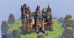 Blue Medieval Castle — Minecraft Build by StrongholdStudios (2)