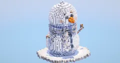 Cartoon Snowman — Minecraft Build by LeonisBuilds (2)