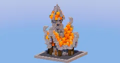Fire Medieval Fantasy House 1 — Minecraft Build by LeonisBuilds (2)