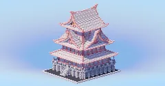 Japanese Castle White and Pink — Minecraft Build by LeonisBuilds (1)