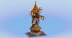 Dark Oak Medieval Windmill — Minecraft Build by LeonisBuilds (1)