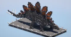 Gray Stegosaurus — Minecraft Build by LeonisBuilds (1)