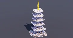 White Quartz Japanese Pagoda — Minecraft Build by MellowHat (2)