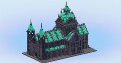 Compact Dark Copper Gothic Cathedral — Minecraft Build by LeonisBuilds (3)