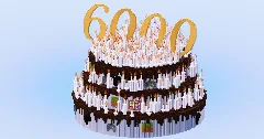 6000 Followers on Patreon Cake | FREE — Minecraft Build by LeonisBuilds (1)