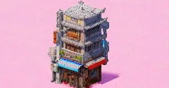 Japanese Corner Shop Street — Minecraft Build by EasternRealms (2)