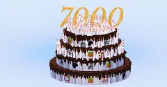 7000 Followers on Patreon Cake | FREE — Minecraft Build by LeonisBuilds (2)