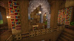 Medieval House - Medieval Library — Minecraft Build by claraneto (11)