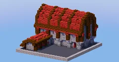 Mangrove Red Medieval Barn — Minecraft Build by LeonisBuilds (2)