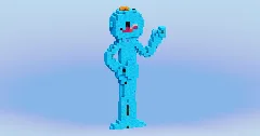 Mr Meeseeks from Rick and Morty — Minecraft Build by LeonisBuilds (2)