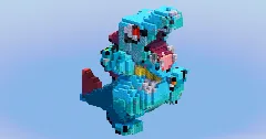 Totodile from Pokemon — Minecraft Build by LeonisBuilds (1)