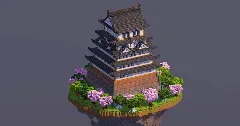 Floating Island Japanese Castle — Minecraft Build by MellowHat (3)