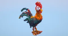Hay Day Rooster small‎ — Minecraft Build by LeonisBuilds (2)