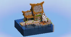 Stone House On A Dock — Minecraft Build by LeonisBuilds (1)