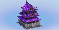 Dark Amethyst Japanese Castle — Minecraft Build by LeonisBuilds (2)