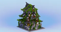 Ruined Overgrown Japanese Castle — Minecraft Build by LeonisBuilds (1)