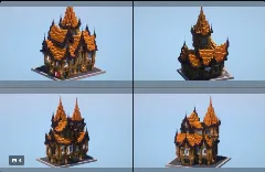 Orange Fantasy House 1-4 — Minecraft Build by LeonisBuilds (1)