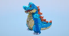 Totodile from Pokemon — Minecraft Build by LeonisBuilds (1)