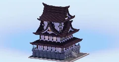 Japanese Castle Black and white version — Minecraft Build by LeonisBuilds (2)