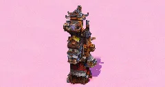 Stacked Crooked Tower Houses — Minecraft Build by EasternRealms (2)