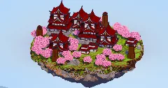 Japanese Floating Island Dark Red — Minecraft Build by LeonisBuilds (2)