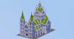 Gothic Cathedral White and Green Version — Minecraft Build by LeonisBuilds (1)