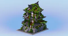 Ruined Overgrown Japanese Castle — Minecraft Build by LeonisBuilds (2)