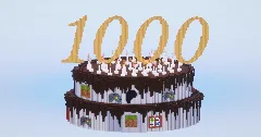1000 Followers on Patreon Cake | FREE — Minecraft Build by LeonisBuilds (2)