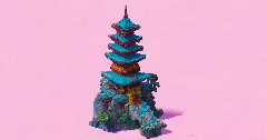 Cliff Pagoda Tower — Minecraft Build by EasternRealms (2)