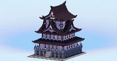 Japanese Castle Black and white version — Minecraft Build by LeonisBuilds (1)