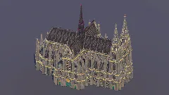 Tuff Gray Gothic Cathedral — Minecraft Build by MellowHat (3)