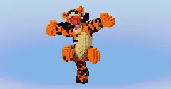 Tigger from Disney Winnie The Pooh — Minecraft Build by LeonisBuilds (2)