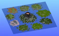 Survival Multibiome Archipelago 2000x2000 Blocks Custom Map, Volcano, Cherry Grove, Palms, Jungle, Forest, Autumn Forest, Cypress Forest, Taiga, Birch Forest — Minecraft Build by LeonisBuilds (4)