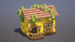 Mediterranean Yellow House — Minecraft Build by MellowHat (1)