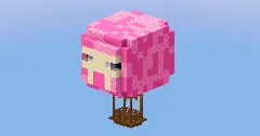 Pink Sheep Hot Air Balloon — Minecraft Build by LeonisBuilds (1)