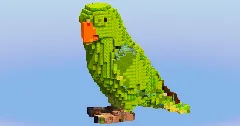 Green Parakeet Parrot — Minecraft Build by LeonisBuilds (1)