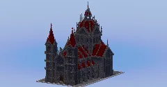 Dark Red Gothic Cathedral — Minecraft Build by LeonisBuilds (1)