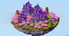 White Amethyst Japanese Floating Island — Minecraft Build by LeonisBuilds (1)