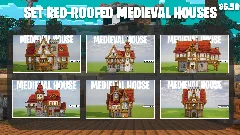 Set Red-roofed Medieval Houses — Minecraft Build by claraneto (1)